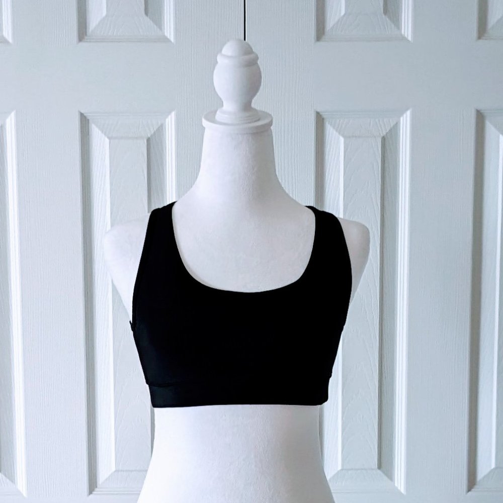 90 DEGREE By Reflex Active Wear Women's Strappy Back Crop Top, Size M, Black
